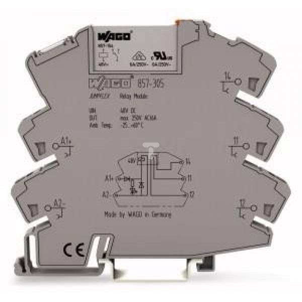Podstawka z przekaźnikiem JUMPFLEX 48V DC 1p 857-305