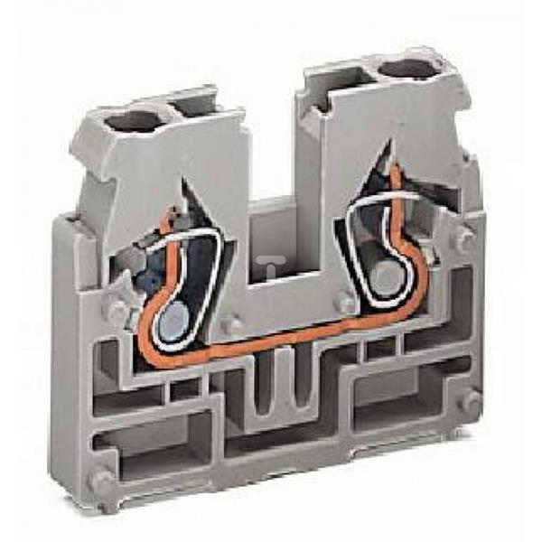 Złączka 2-przewodowa końcowa 2,5mm2 szara 869-341