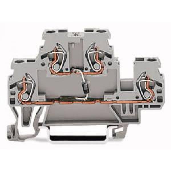 Dwupiętrowa złączka diodowa 2,5mm2 szara 870-540/281-411