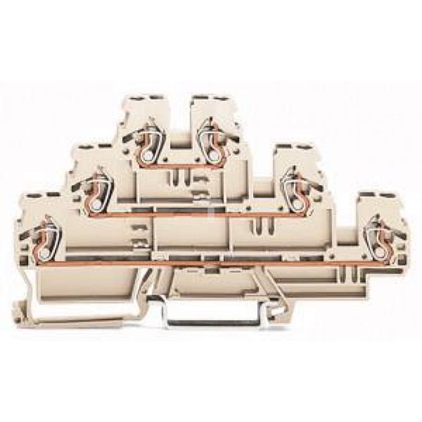 Złączka trzypiętrowa Ex L / L / L 2,5mm2 jasnoszara 870-951 