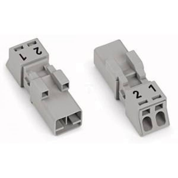 Wtyk 2-torowy szary WINSTA MINI 890-252