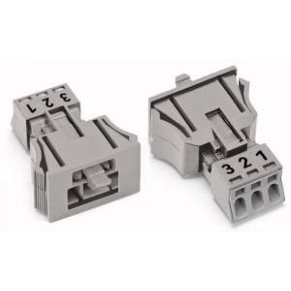 Wtyk 3-torowy SnapIn szary WINSTA MINI 890-753