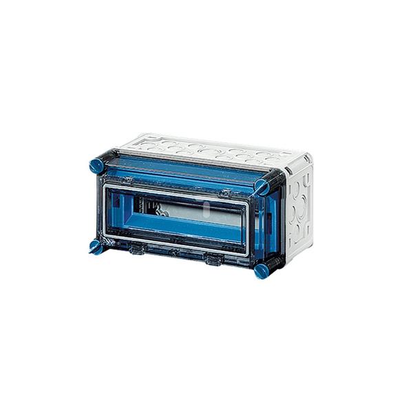 Skrzynka modułowa 1x12 modułów bez zacisków z okienkiem IP65 Mi 81117 HPL00023