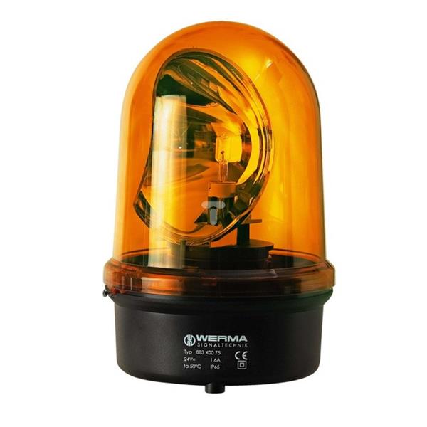 Sygnalizator ostrzegawczy żółty 230V AC obrotowy IP65 883.300.68