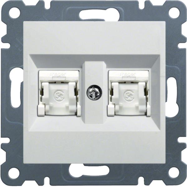 LUMINA2 Gniazdo komputerowe podwójne RJ45 kat. 5e FTP białe WL2140