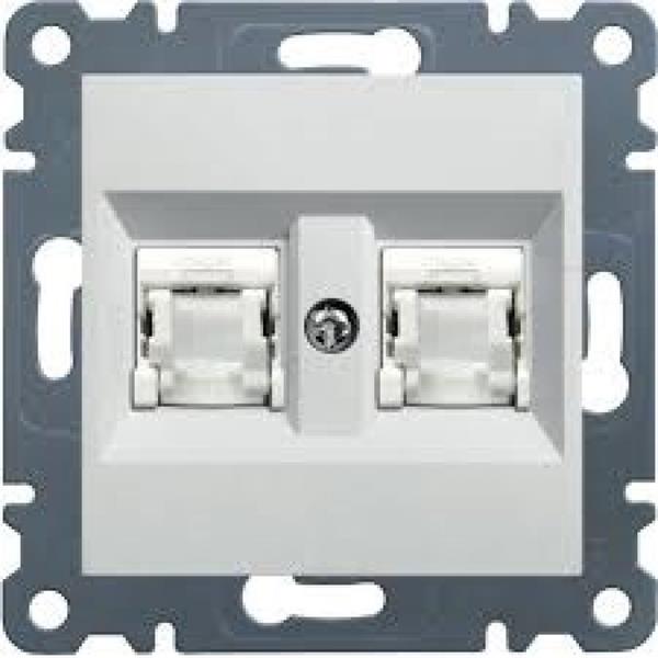 LUMINA2 Gniazdo komputerowe podwójne RJ45 kat. 6 UTP białe WL2160