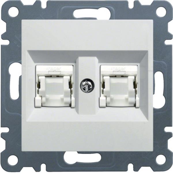 LUMINA2 Gniazdo komputerowe podwójne RJ45 kat. 6 FTP białe WL2180 