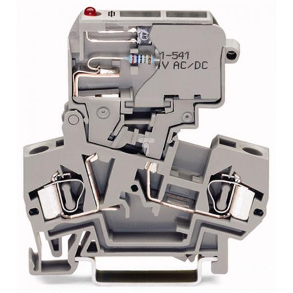 Złączka szynowa bezpiecznikowa 4mm2 szara 281-622/281-541