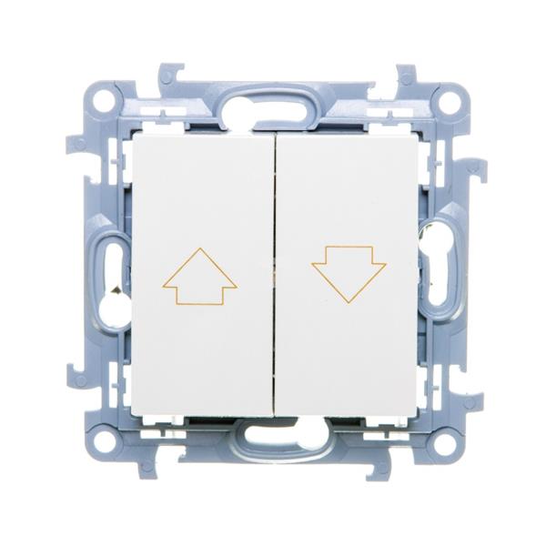 Simon 10 Przycisk żaluzjowy biały CZP1.01/11 WC-ZP1xxxx-01-11xx