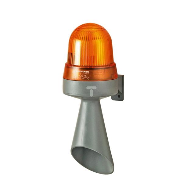 Sygnalizator akustyczno-optyczny żółty błyskowy 98dB 24V AC/DC IP65 425.320.75