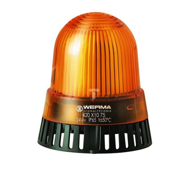 Sygnalizator akustyczno-optyczny żółty błyskowy 92dB 2,3kHz24V AC/DC 421.310.75