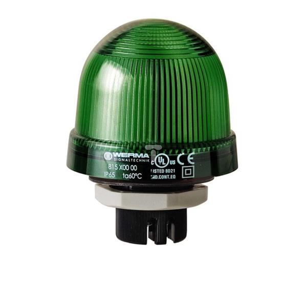Sygnalizator świetlny zielony 12-240V AC/DC stały do zabudowy IP65 815.200.00