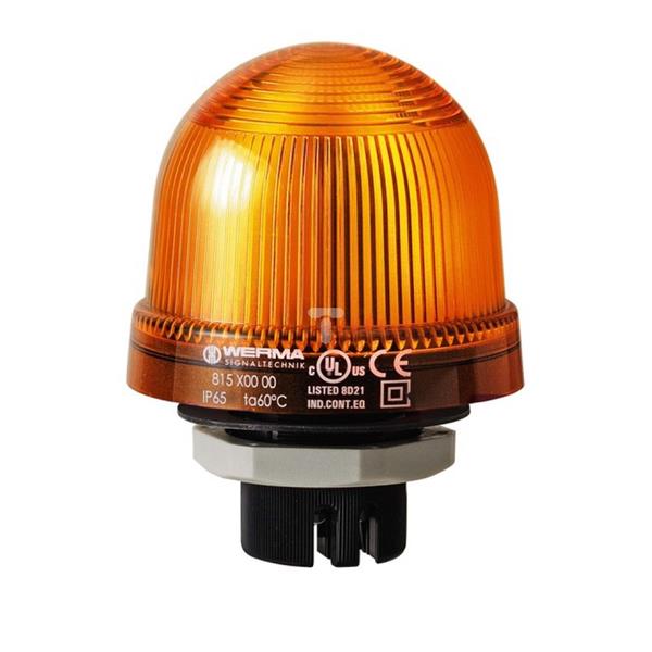 Sygnalizator świetlny żółty 12-240VAC/DC stały do zabudowy IP65 815.300.00