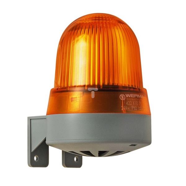 Sygnalizator akustyczny-optyczny żółty LED stałe 92dB 2,3kHz 230V AC IP65 422.310.68