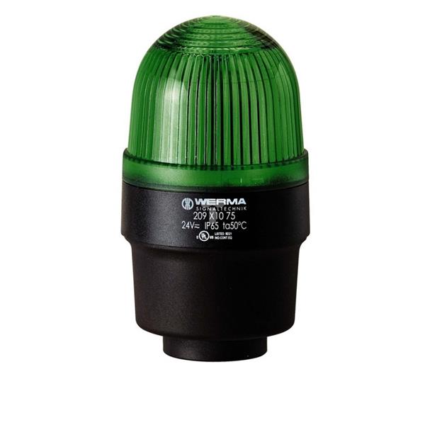 Sygnalizator świetlny zielony 230V AC LED stały IP65 209.210.68