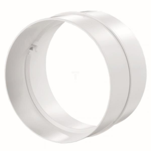 Łącznik kanałowy okrągły 125mm biały WP593