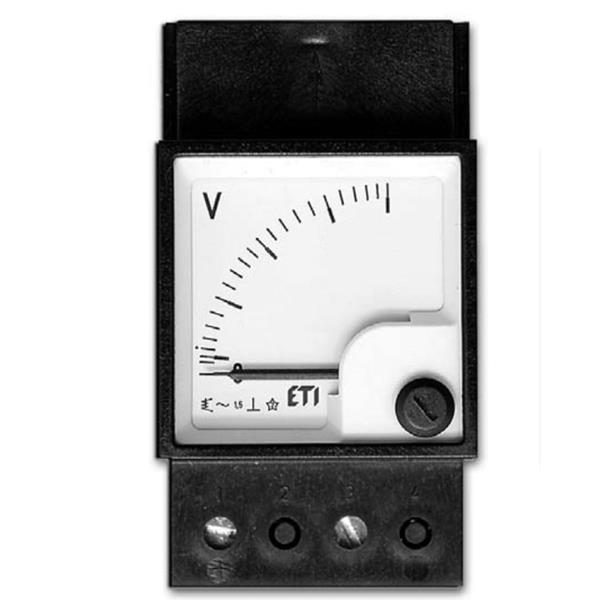 Woltomierz analogowy na szynę TH 250V /pomiar pośredni/ klasa 1,5 45x45mm FQ 0507 004802160