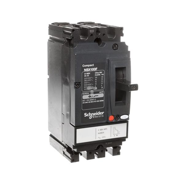 Wyłącznik mocy 63A 2P 18kA NSX100F TM63D 2P LV438598
