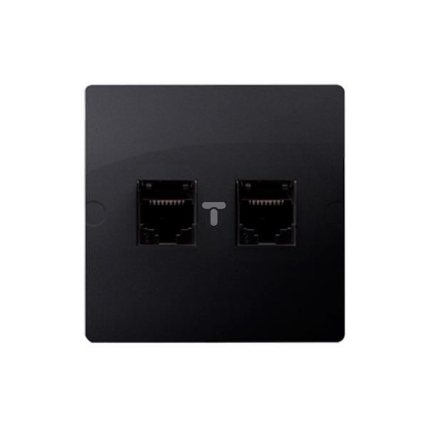 Simon Basic Gniazdo komputerowe RJ45 podwójne kategoria 5e grafit matowy bmf52.02/28 WMUK-0520F2-G011