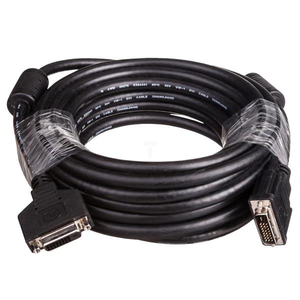 Kabel przedłużający DVI-D Dual Link Typ DVI-D(24+1)/DVI-D(24+1), M/Ż czarny 10m AK-320200-100-S