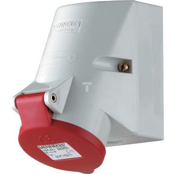 Gniazdo naścienne 2-częściowe 16A 4p 6h 400V IP44 zaciski śrubowe MEN1418