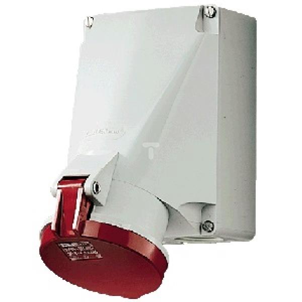 Gniazdo naścienne 2-częściowe 63A 4p 6h 400V IP44 zaciski śrubowe MEN1141A