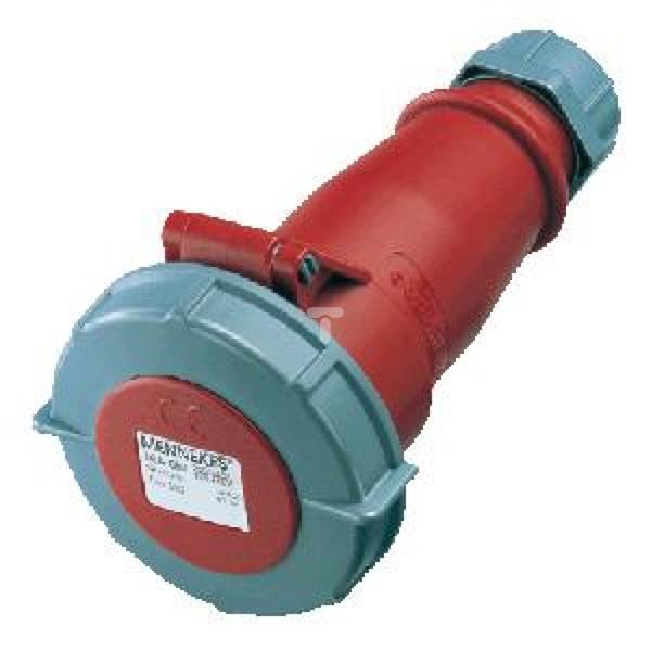 Gniazdo przenośne 1-częściowe 32A 4p 6h 400V IP67 AM-TOP zaciski śrubowe MEN556