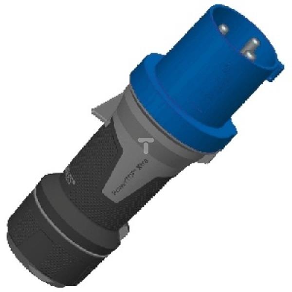 Wtyczka PowerTOP Xtra 63A 3p 6h 230V IP44 zaciski śrubowe styki niklowane MEN13102