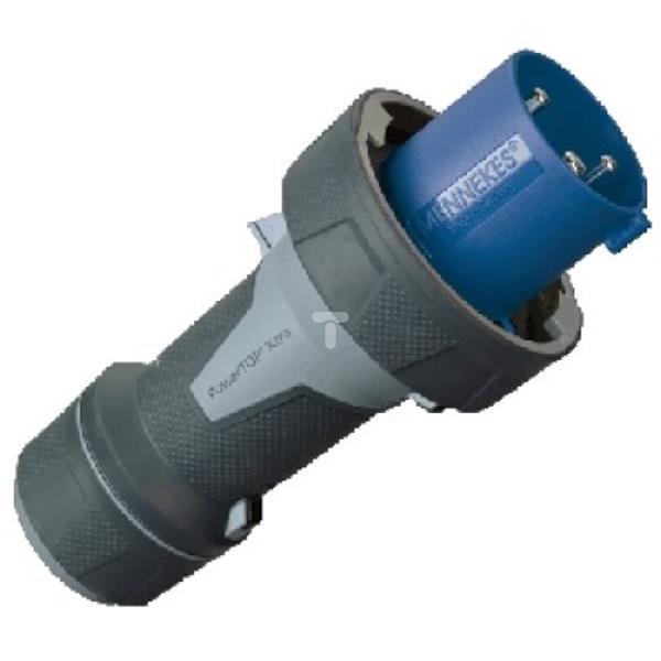 Wtyczka PowerTOP Xtra 125A 3p 6h 230V IP67 zaciski śrubowe styki niklowane MEN13216