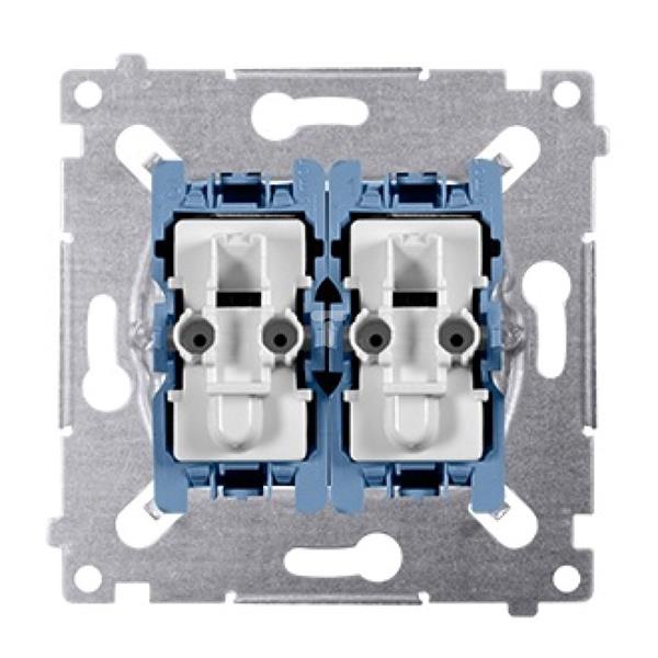 Simon 54 Łącznik krzyżowy podwójny mechanizm 10AX 250V SW7/2XM WMDL-0702xx-0xx