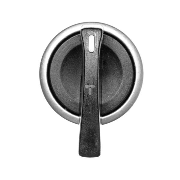 Łącznik pokrętny z ramką, metal czarny 3 położenia /chwilowe-stabilne-chwilowe/ P9MSVZ3N 184391