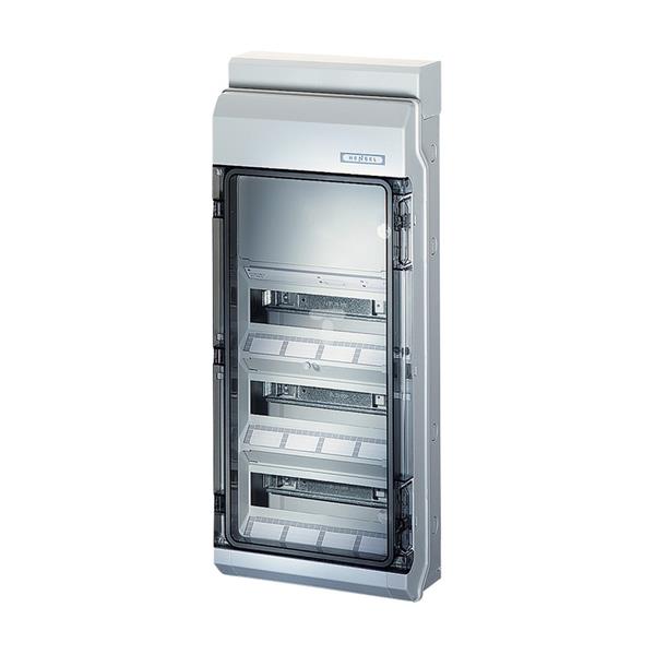 Rozdzielnica natynkowa KV IP65 3x12 modułów bez zacisków z dodatkową szyną nośną 35 mm KV 9440 6100434