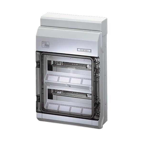 Rozdzielnica natynkowa KV do instalacji zewnętrznych IP65 2x12 modułów z zaciskami PE/N Fixconnect KV PC 9224 61001105