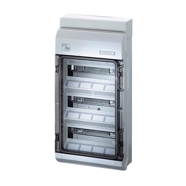 Rozdzielnica natynkowa KV do instalacji zewnętrznych IP65 3x12 modułów z zaciskami PE/N Fixconnect KV PC 9336 61001106
