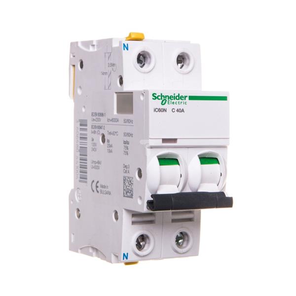 Wyłącznik nadprądowy 1P+N C 40A 6kA AC/DC iC60N-C40-1N A9F04640