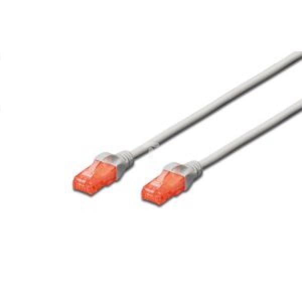 Kabel krosowy (Patch Cord) U/UTP kat.6 szary 0,5m DK-1612-005