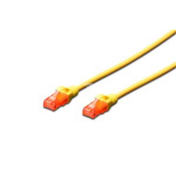 Kabel krosowy (Patch Cord) U/UTP kat.6 żółty 0,5m DK-1612-005/Y