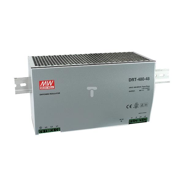 Zasilacz impulsowy 340-550V AC / 48V DC 10A 480W DRT-480-48