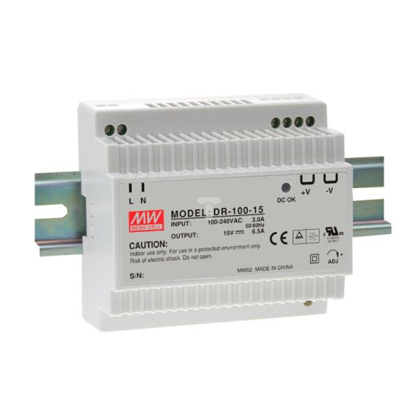 Zasilacz impulsowy 15VDC 6,5A 97,5W DR-100-15