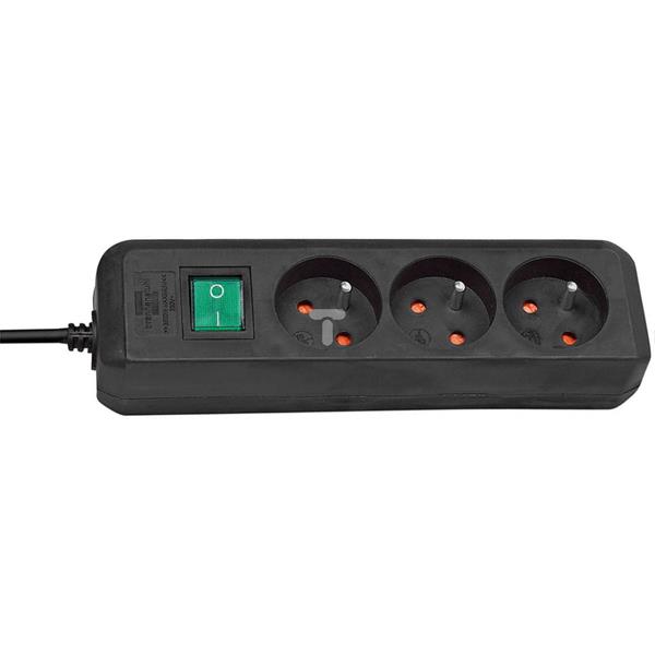 Listwa zasilajaca Eco-Line 3m /z wyłącznikiem/ 3x230V czarna H05VV-F 3G1,5 1152304130