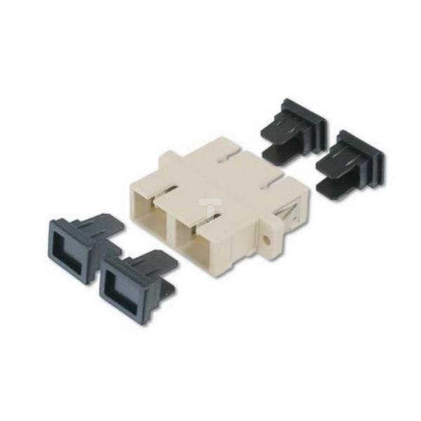 Adapter światłowodowy SC/SC duplex MM OM2 /ceramiczna ferrula/ kremowy DN-96004-1