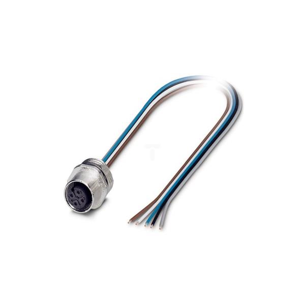 łącze pulpitowe żeńskie M12 4P gwint mocujący M16 AB-C4-M12FS-M16-0,5 22260107