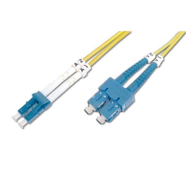 Patch cord światłowodowy LC/SC duplex SM 9/125 OS2 LSOH 2m DK-2932-02