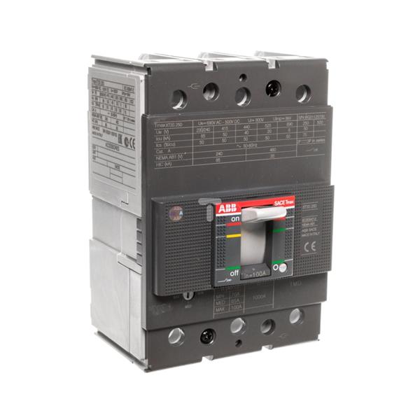 Wyłącznik mocy 3P 100A 50kA XT3S 250 TMD 100-1000 3p F F 1SDA068217R1