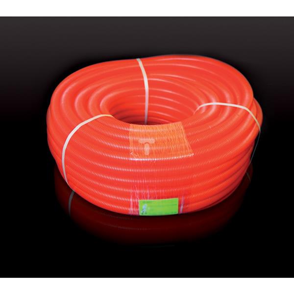 Rura karbowana PP czerwona fi25/21mm 10237 /50m/
