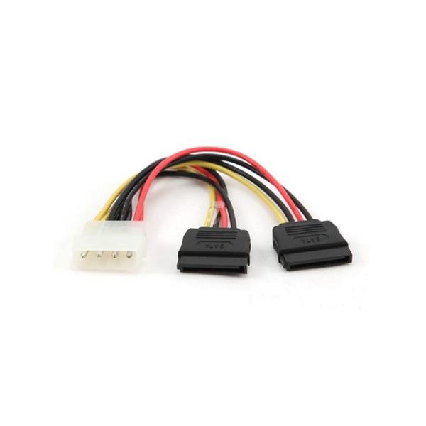 Kabel zasilajacy SATA MOLEX(M) -> 2x SATA(F) 15cm CC-SATA-PSY