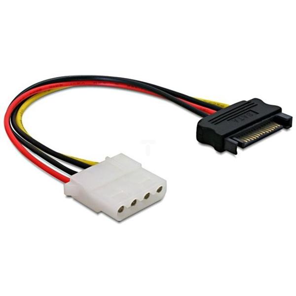 Kabel SATA zasilajacy (M) - MOLEX (F) 12cm 60115