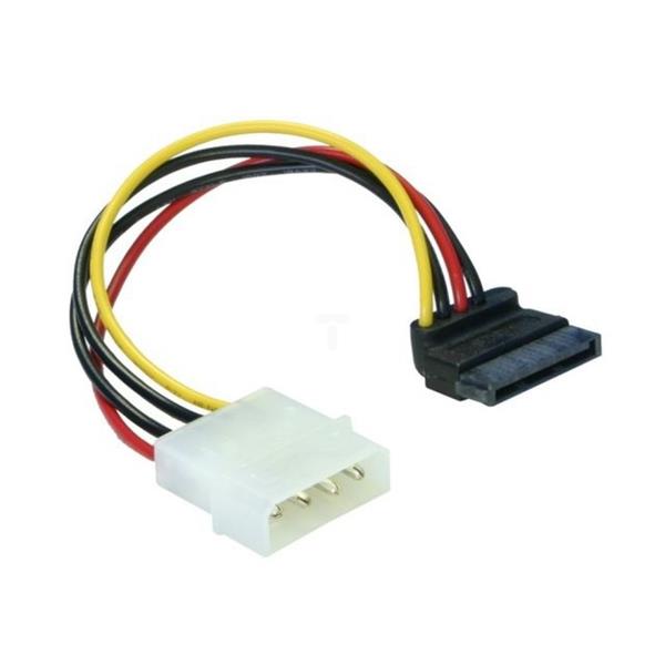 Kabel SATA zasilający MOLEX (M) - SATA (F) kątowy 15cm 60101