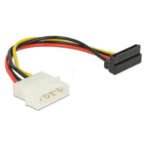 Kabel SATA zasilający MOLEX (M) - SATA (F) kątowy 15cm 60104