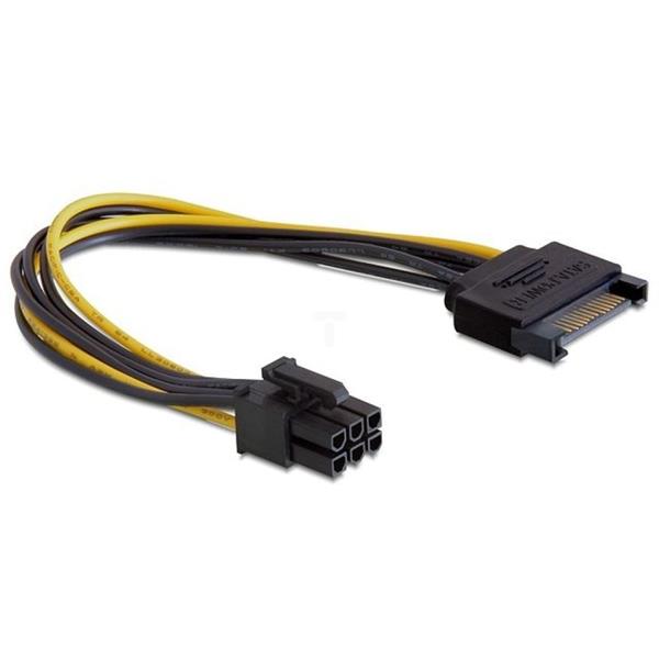 Kabel SATA zasilający (M) - PCI Express 6-pin 21cm 82924